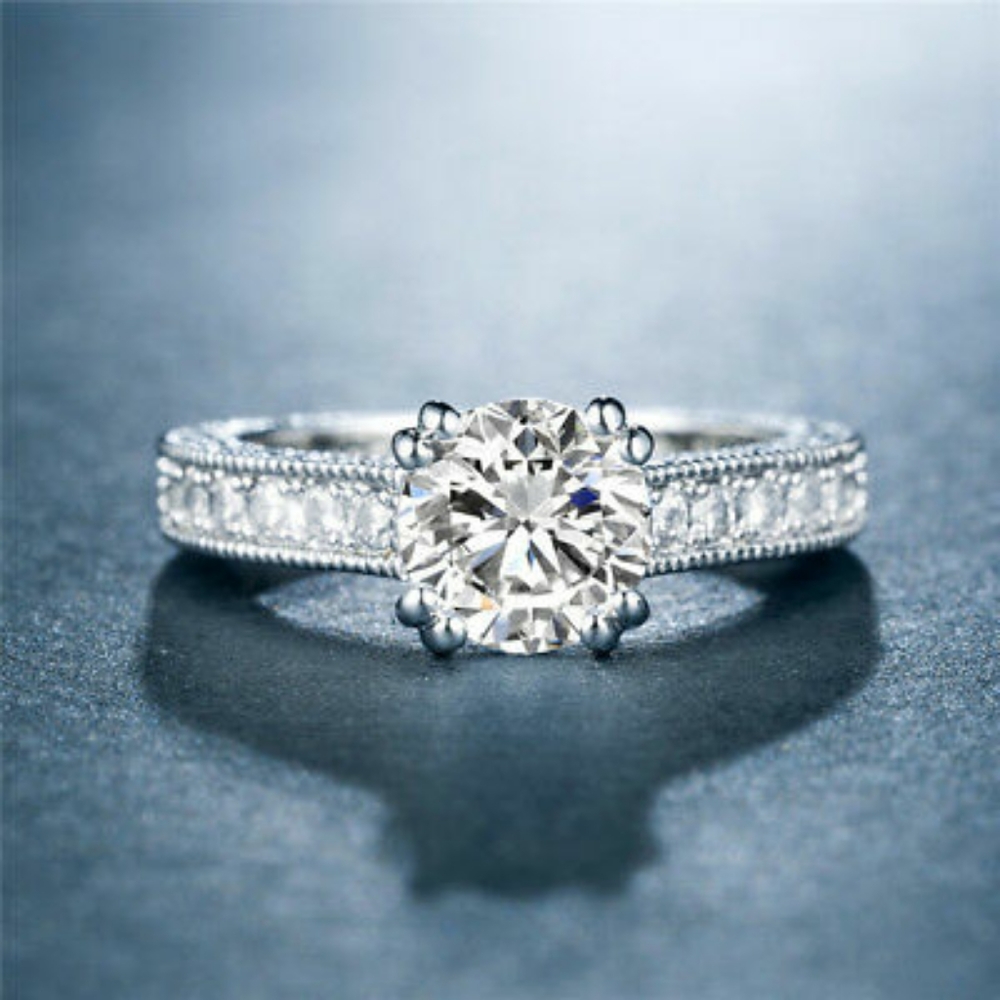 Silver White Sapphire Vintage Vibes Ring - Picture 4 of 11